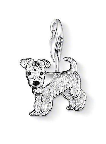 Thomas Sabo Charm Club Sterling Silver Black Enamel Dog Charm