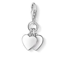 Thomas Sabo Charm Club Sterling Silver Two Heart Charm