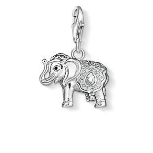 Thomas Sabo Charm Club Sterling Silver Zirconia Indian Elephant Charm