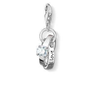 Thomas Sabo Charm Club Sterling Silver Cubic Zirconia Wedding Rings Charm