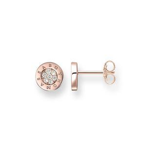Thomas Sabo Glam And Soul Rose Gold Plated Sterling Silver Pave Stud Earrings