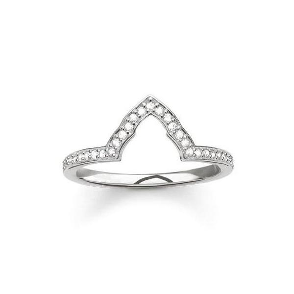 Thomas Sabo Glam And Soul Sterling Silver Zirconia Stacking Ring D