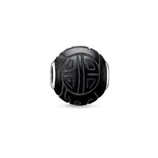 Thomas Sabo Karma Bead Sterling Silver Black Obsidian Shanghai Charm D