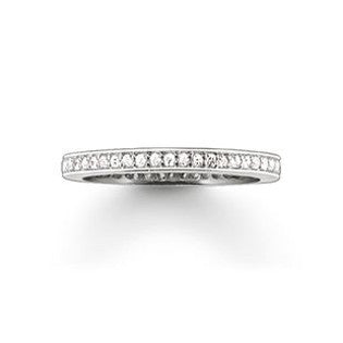 Thomas Sabo Glam And Soul Sterling Silver White Zirconia Eternity Style Ring D