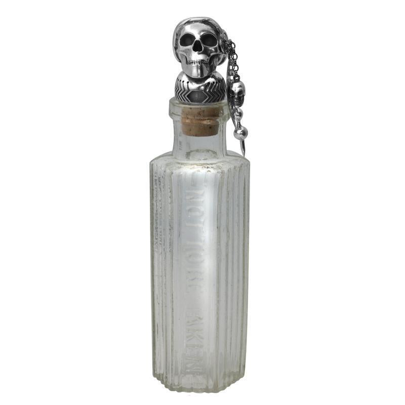 Sterling Silver Keith Richards Style Glass Bottle