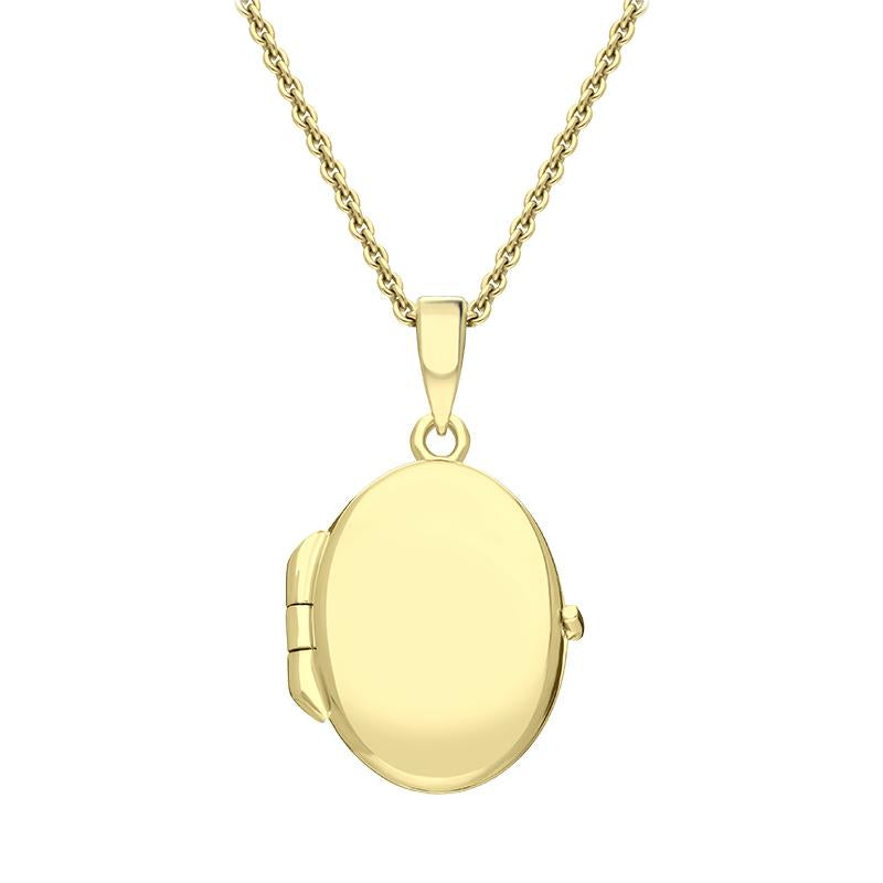 Yellow Gold Plated Sterling Silver Small Oval Keepsake Locket