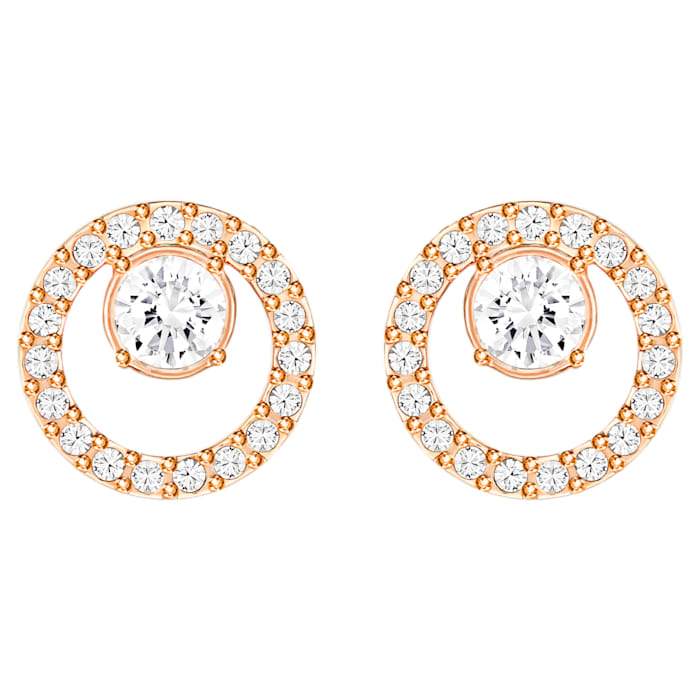 Swarovski Creativity Rose Gold Plated Circle Earrings