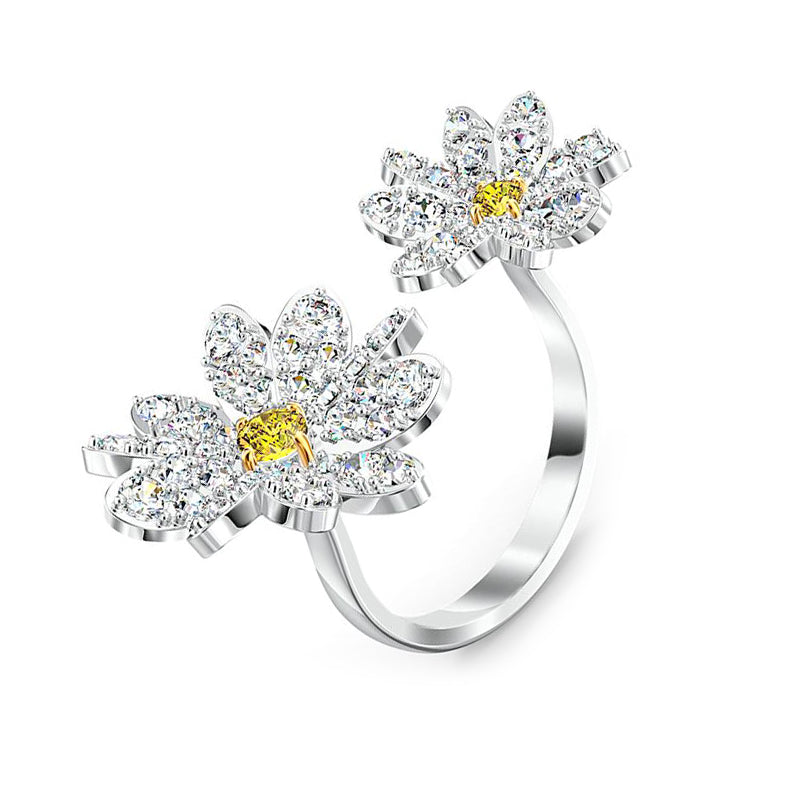 Swarovski Eternal Flower Yellow Open Ring D