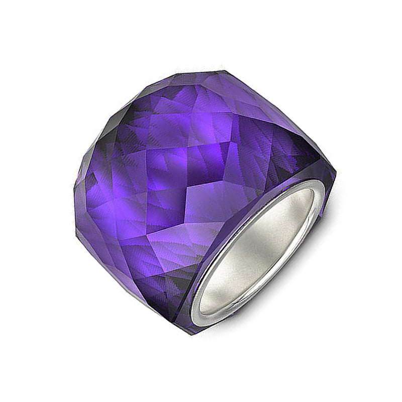 Swarovski Nirvana Purple Velvet Silver Ring D