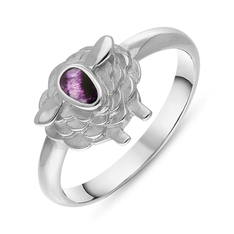 Sterling Silver Blue John Sheep Ring