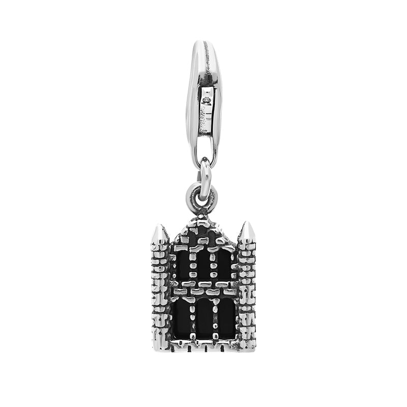 Sterling Silver Whitby Jet Whitby Abbey Charm