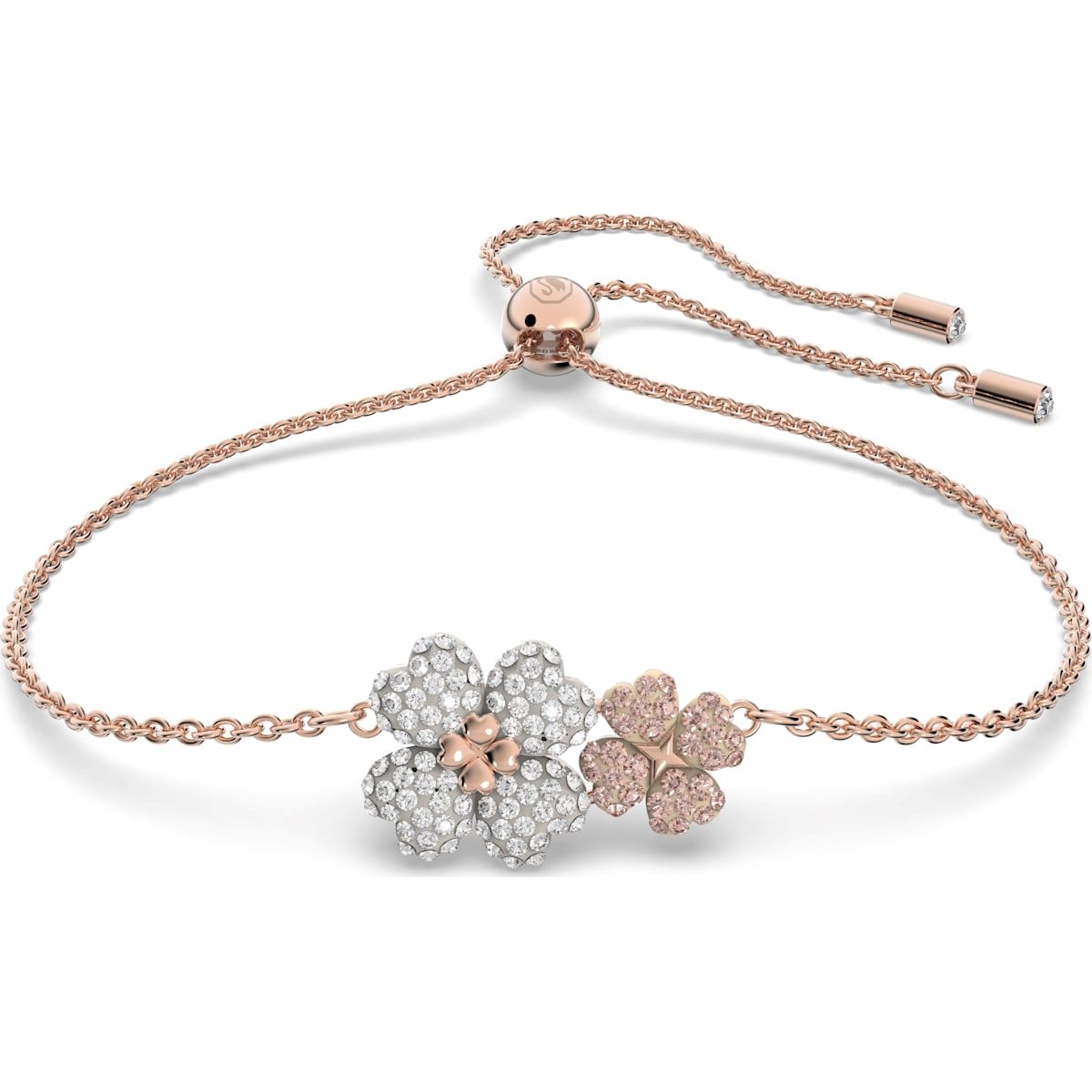 Swarovski Latisha Rose Gold Tone Plated Mulitcoloured Crystal Flower Bracelet D