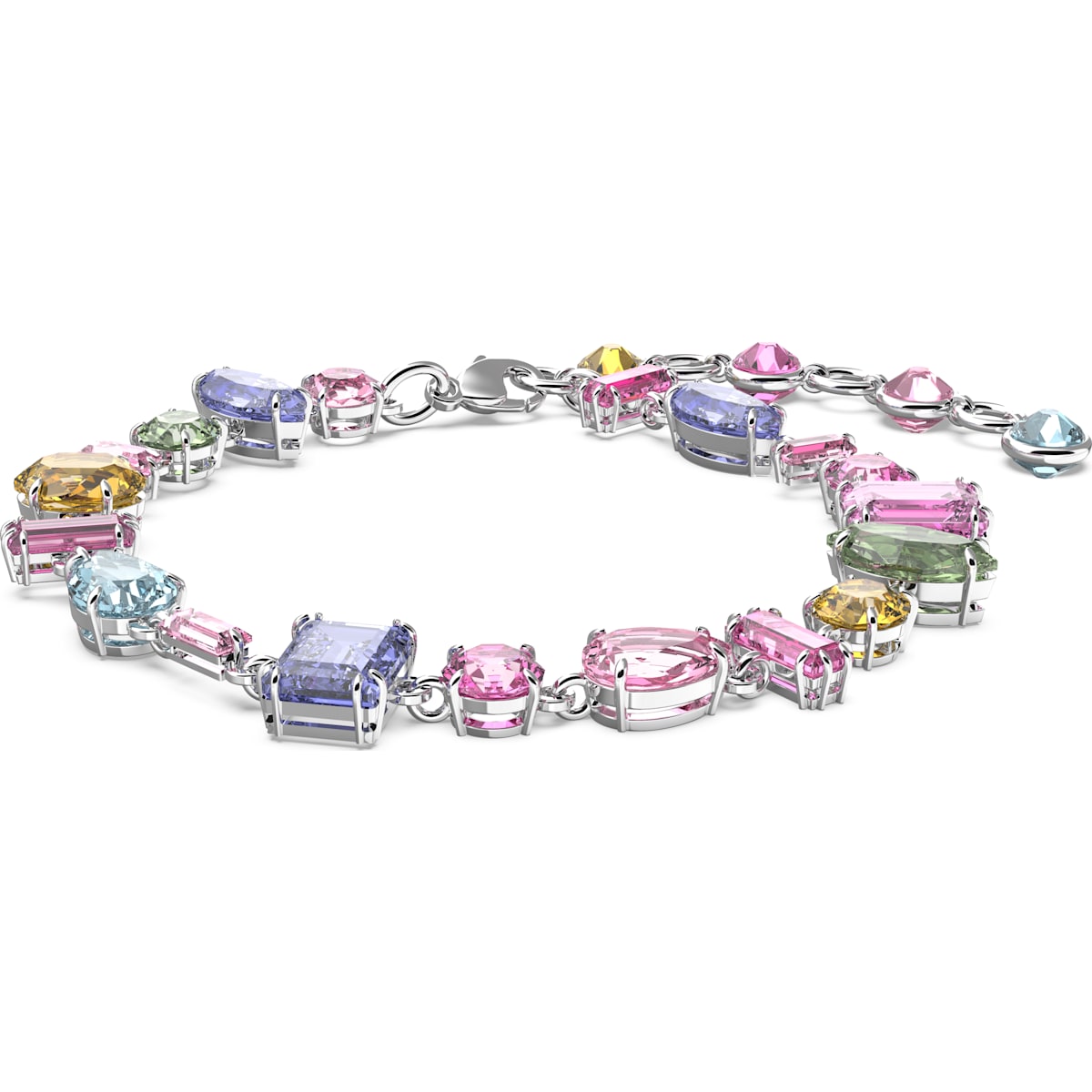 Swarovski Gema Rhodium Plated Multicoloured Crystal Bracelet