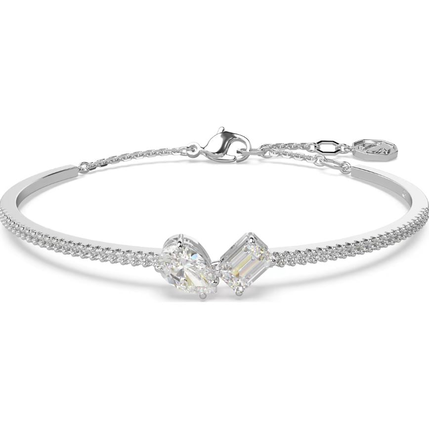 Swarovski Mesmera Rhodium Plated White Crystal Moi et Toi Bangle