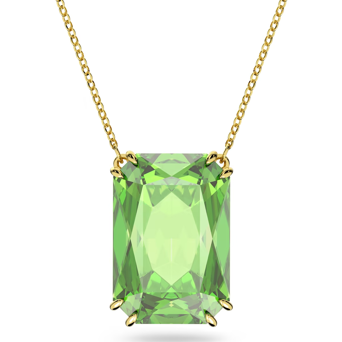 Swarovski Millenia Gold Tone Plated Octagon Cut Green Crystal Bracelet