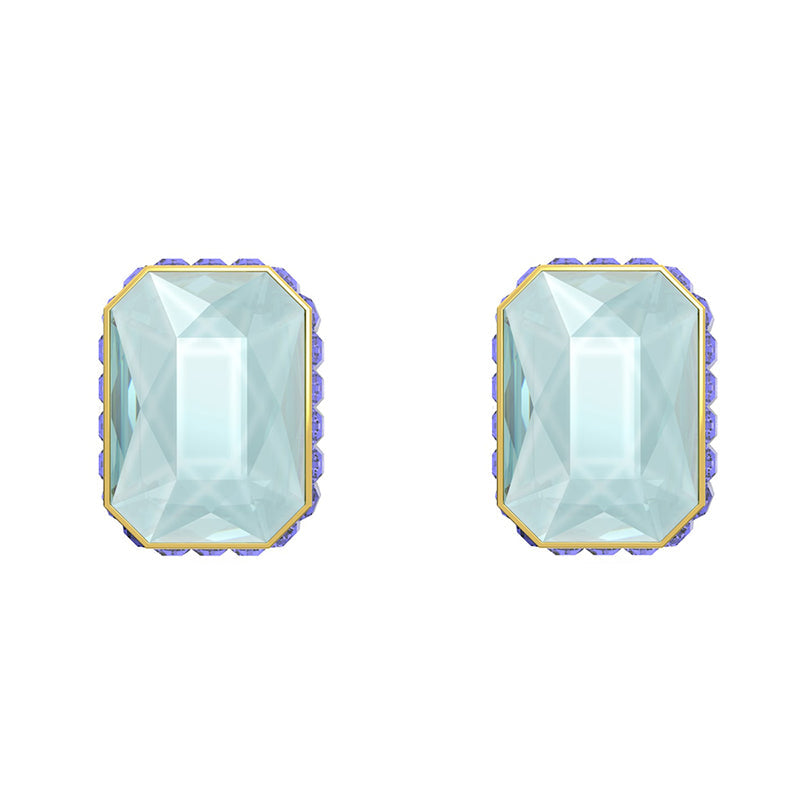 Swarovski Orbita Gold Tone Plated Multicolour Crystal Octagon Cut Earrings