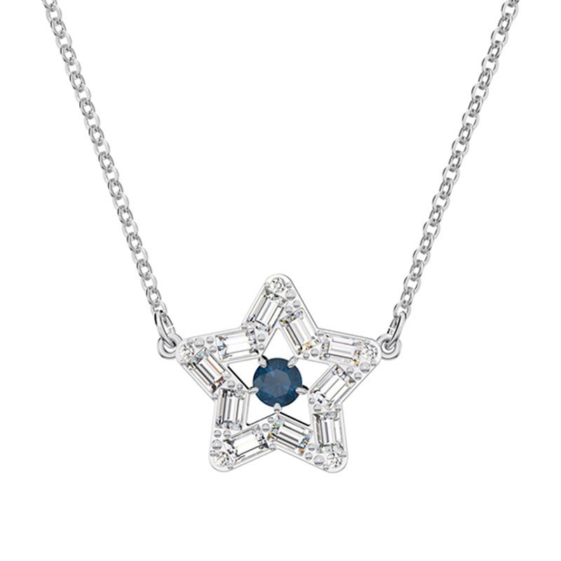 Swarovski Stella Rhodium Plated White Crystal Star Pendant