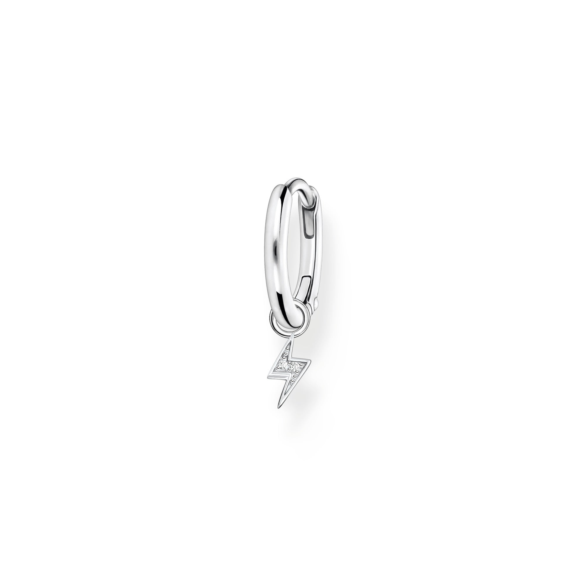 Thomas Sabo Charm Club Sterling Silver Flash Pendant Hoop Earring