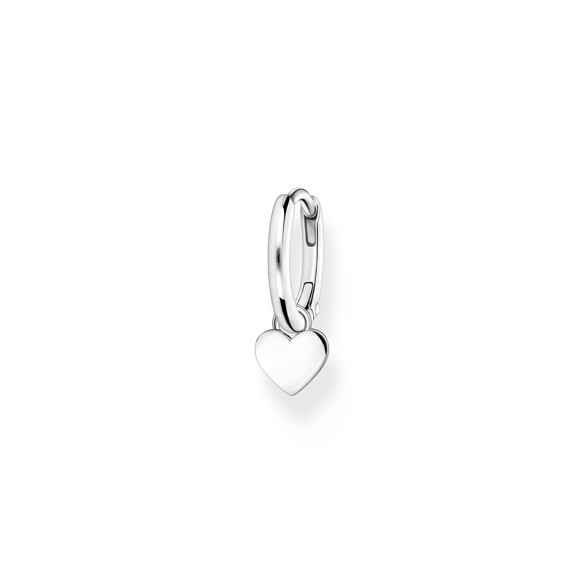 Thomas Sabo Charm Club Sterling Silver Heart Pendant Single Hoop Earring