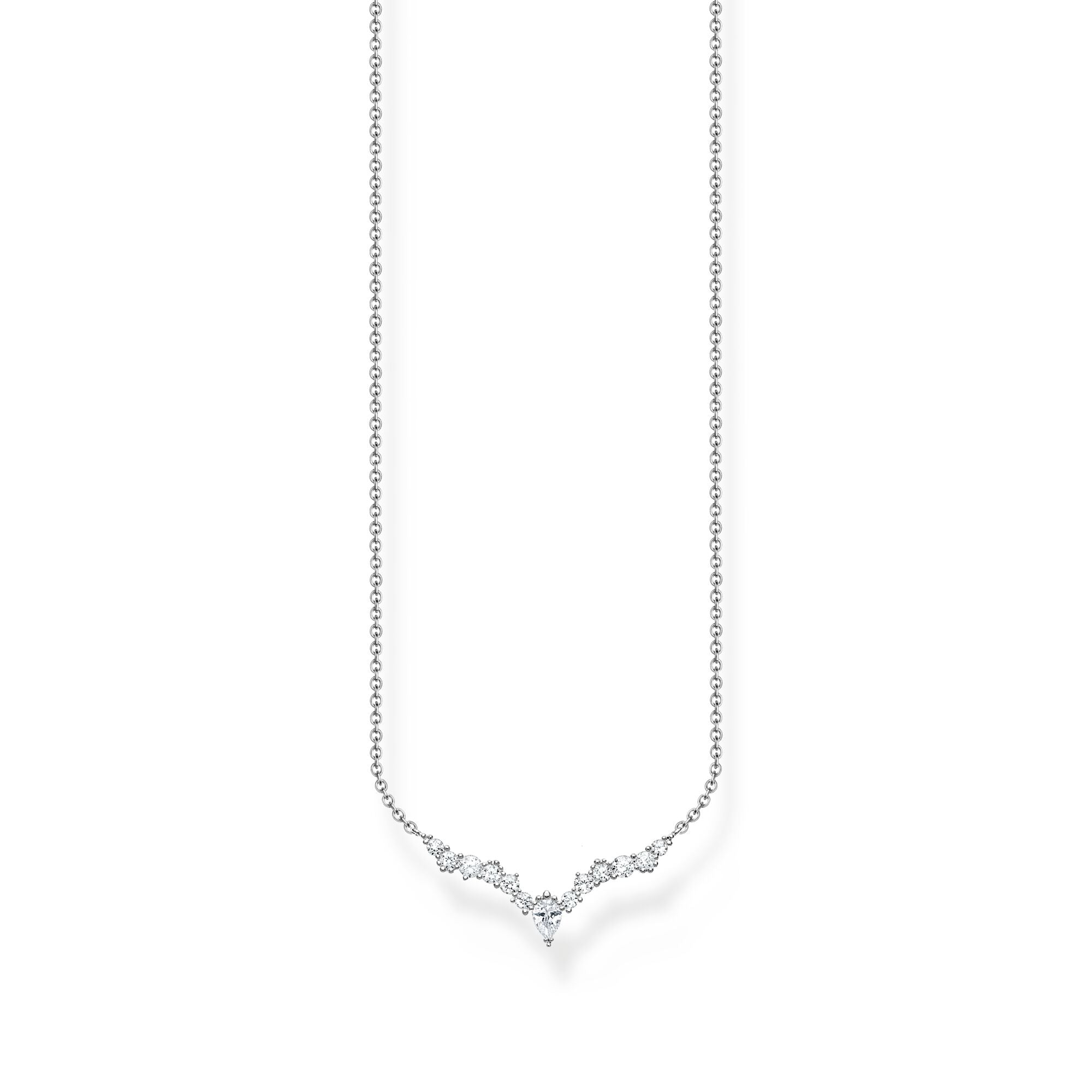 Thomas Sabo Charm Club Sterling Silver Ice Crystals Necklace