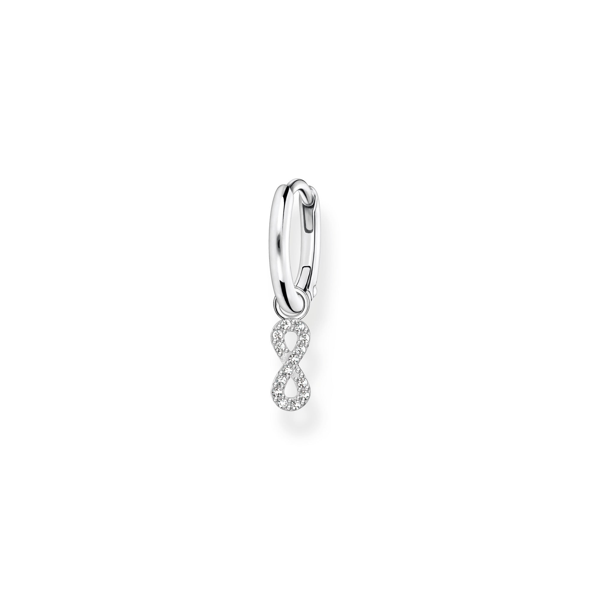 Thomas Sabo Charm Club Sterling Silver Infinity Pendant Hoop Earring D