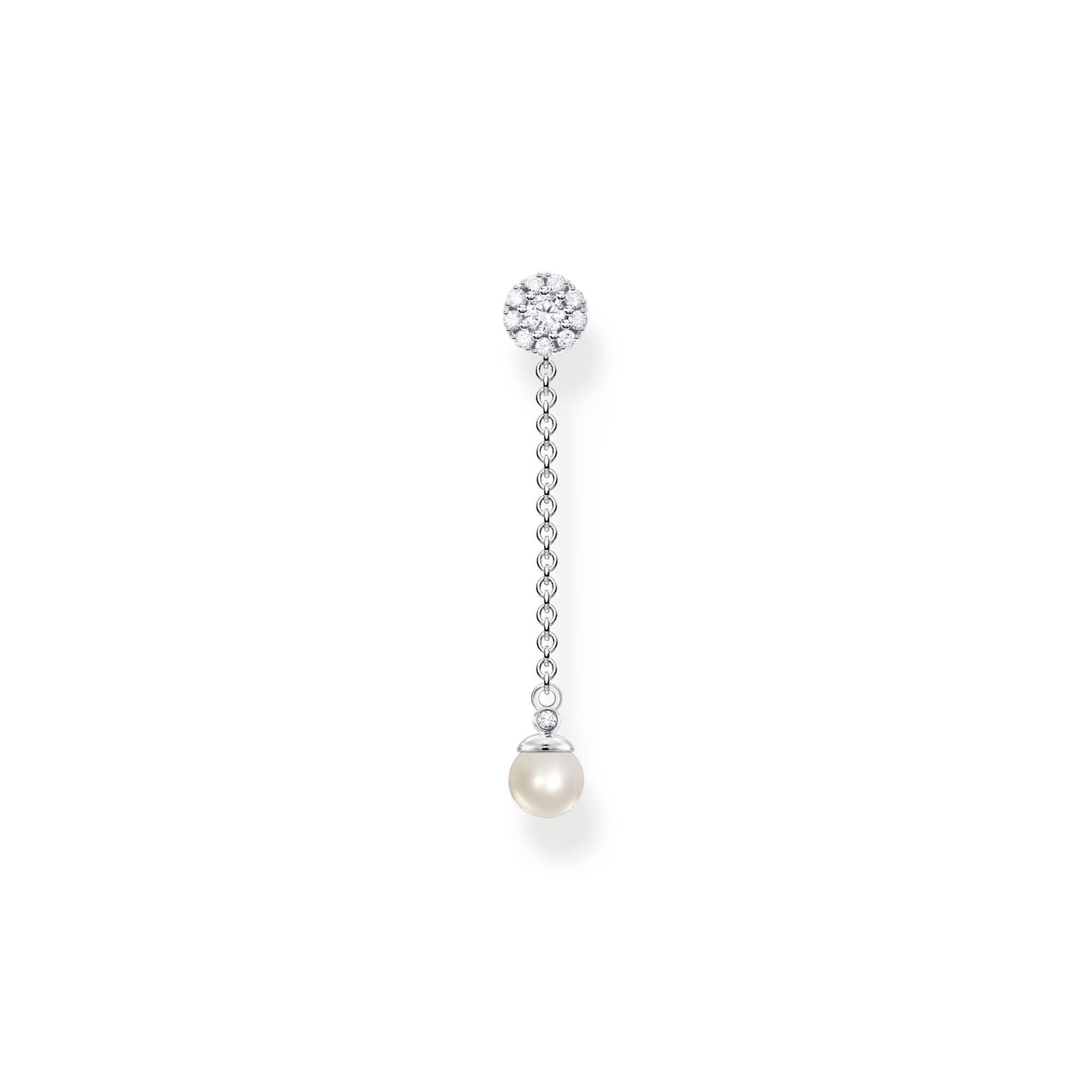 Thomas Sabo Charm Club Sterling Silver Pearls Pendant Long Earring D