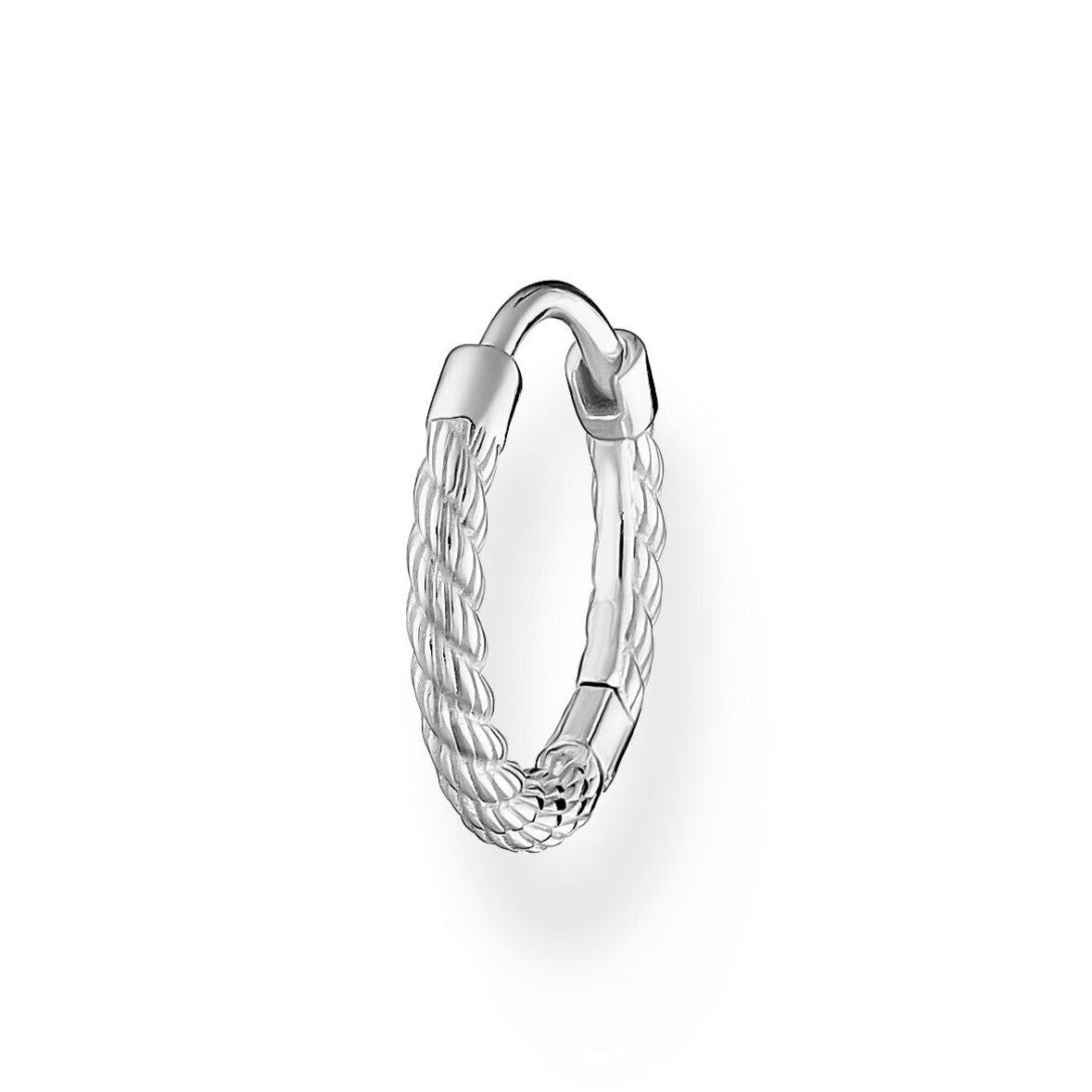 Thomas Sabo Charm Club Sterling Silver Rope Single Hoop Earring