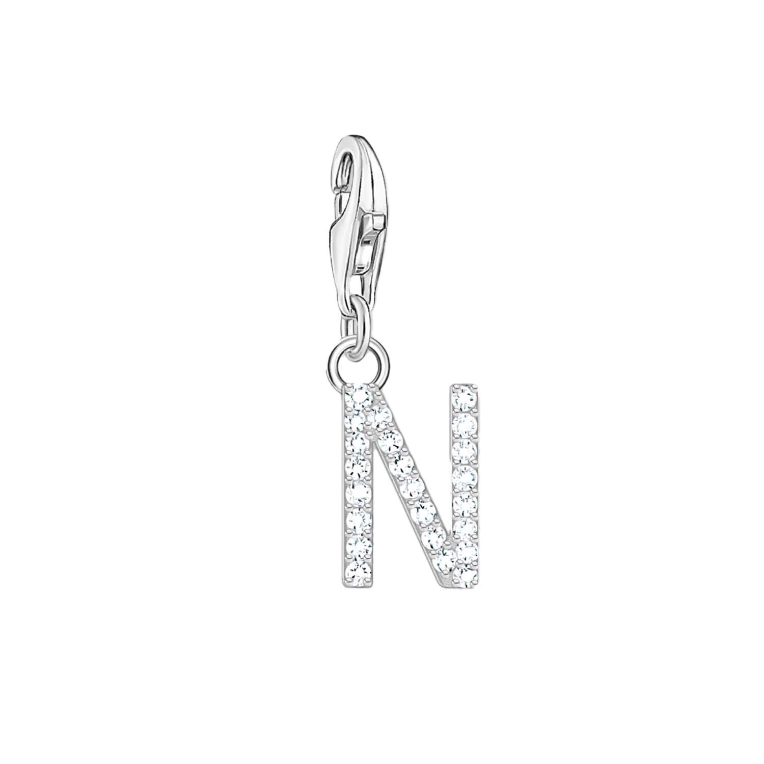 Thomas Sabo Charmista Sterling Silver Letter N Charm Pendant