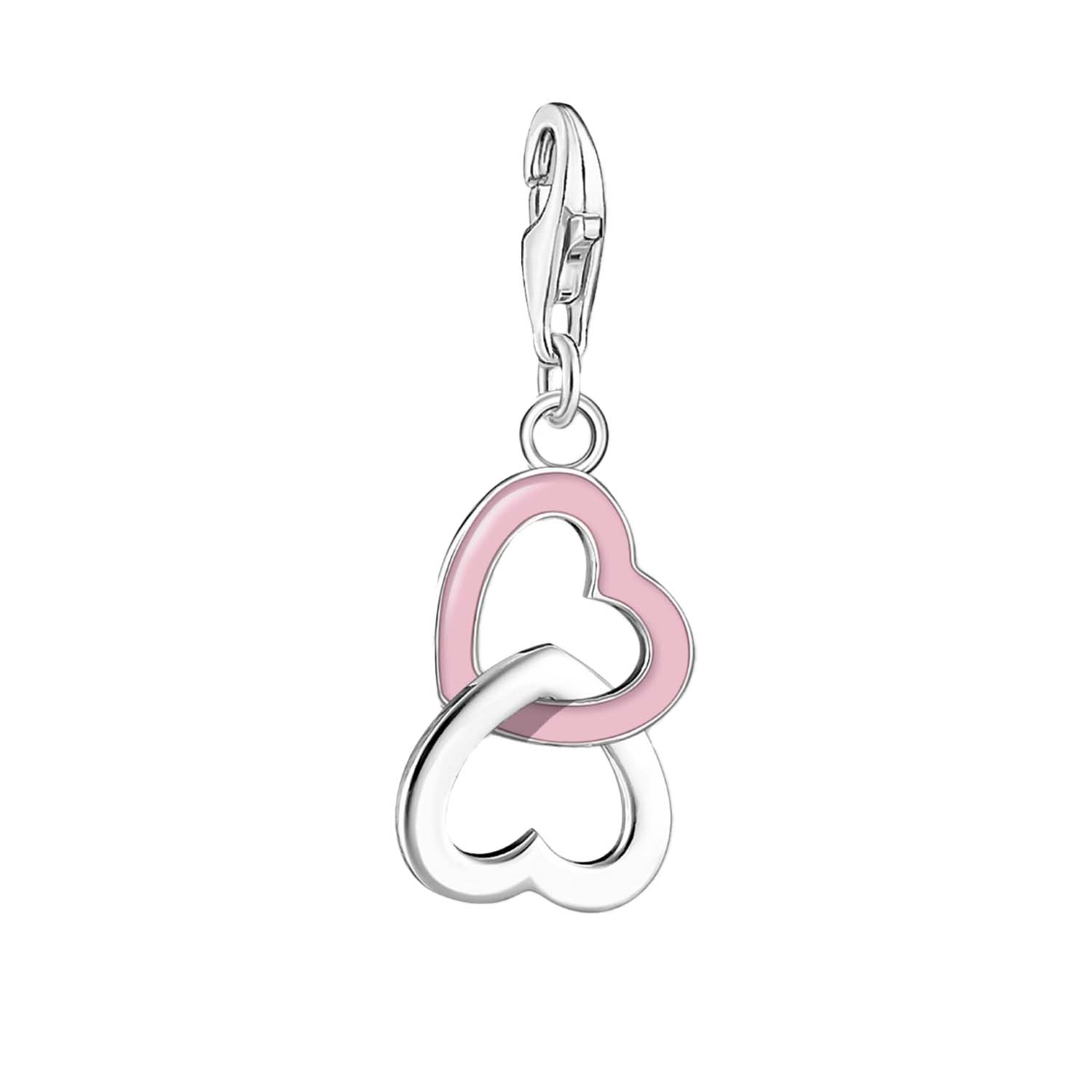 Thomas Sabo Charmista Sterling Silver Pink Heart Charm Pendant