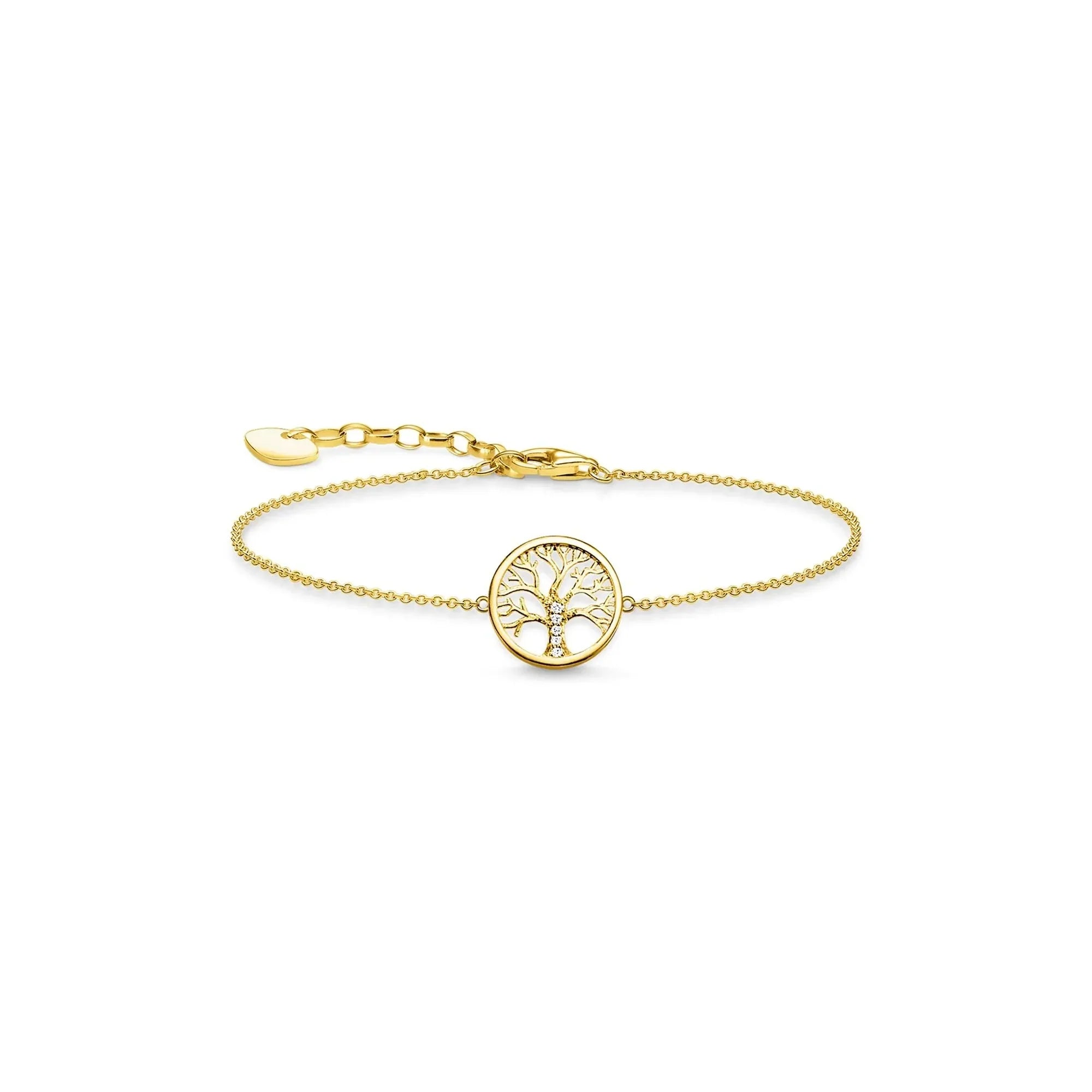 Thomas Sabo Glam and Soul Yellow Gold Plated Tree of Love Bracelet