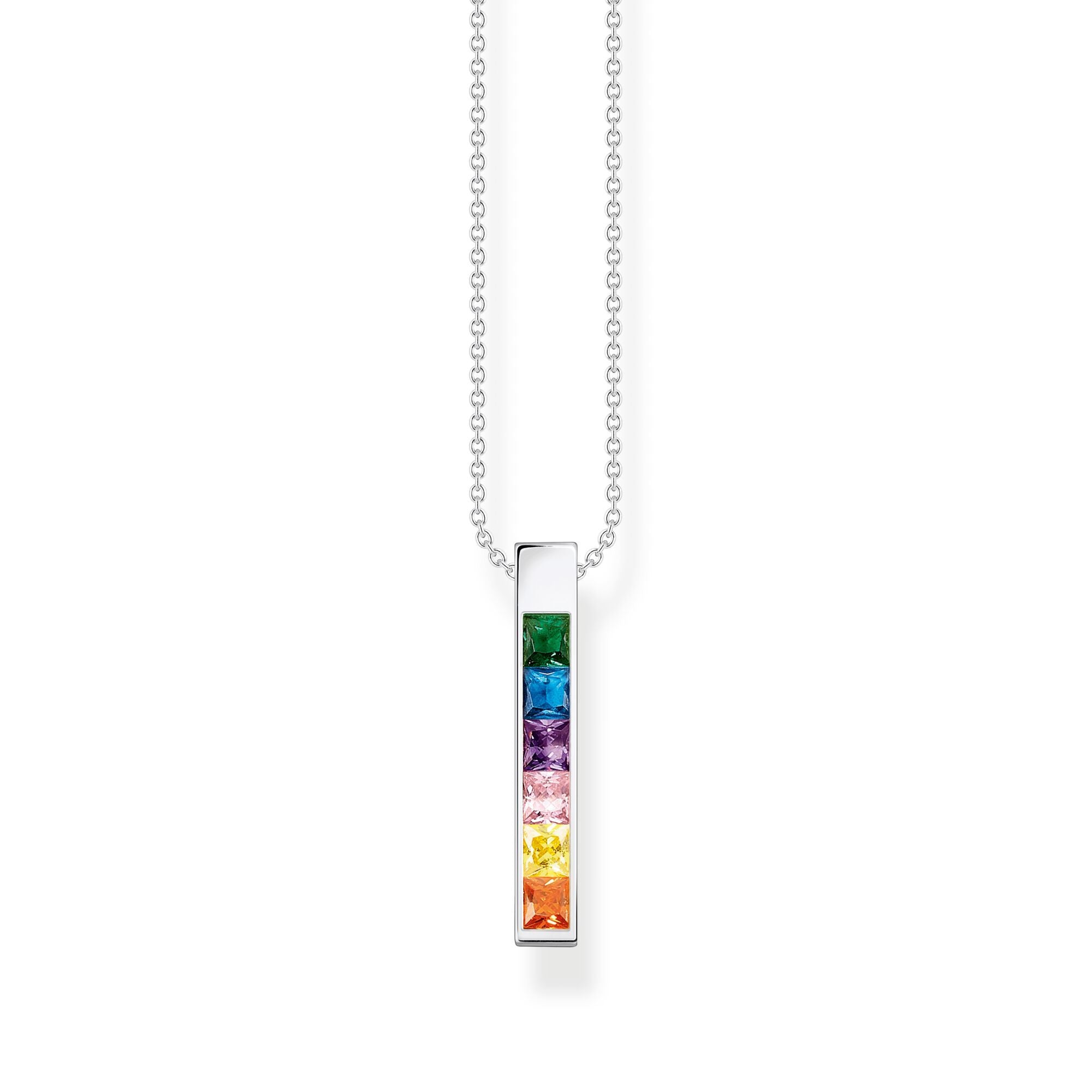 Thomas Sabo Sterling Silver Colourful Stone Necklace