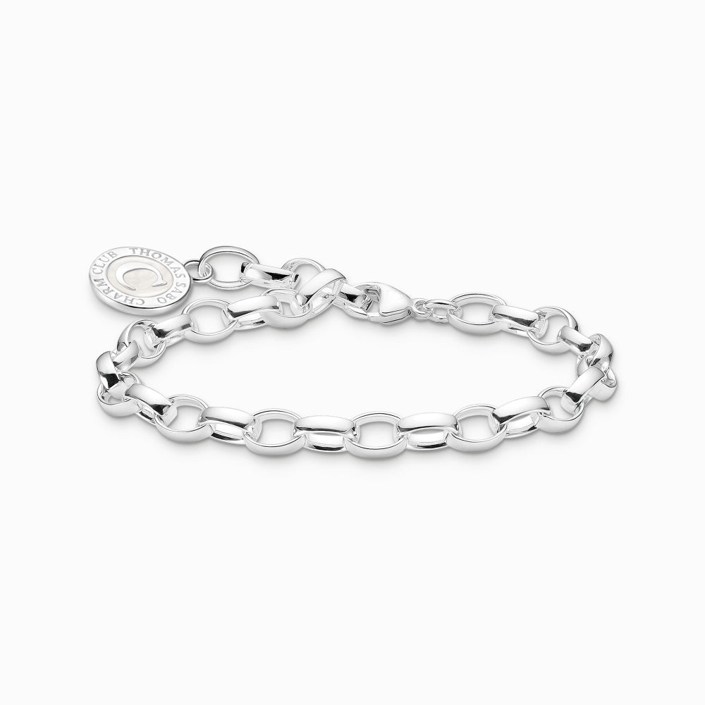 Thomas Sabo Sterling Silver Charmista Member Charm Bracelet with White Coin