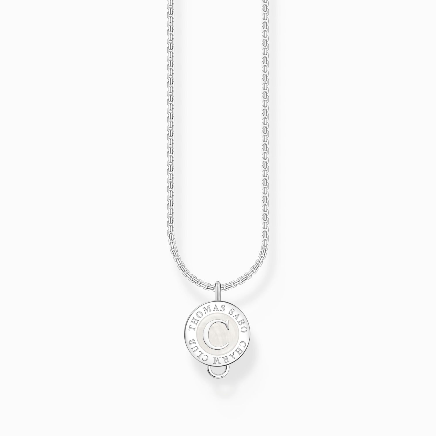 Thomas Sabo Sterling Silver Charmista Member Charm Necklace with White Coin