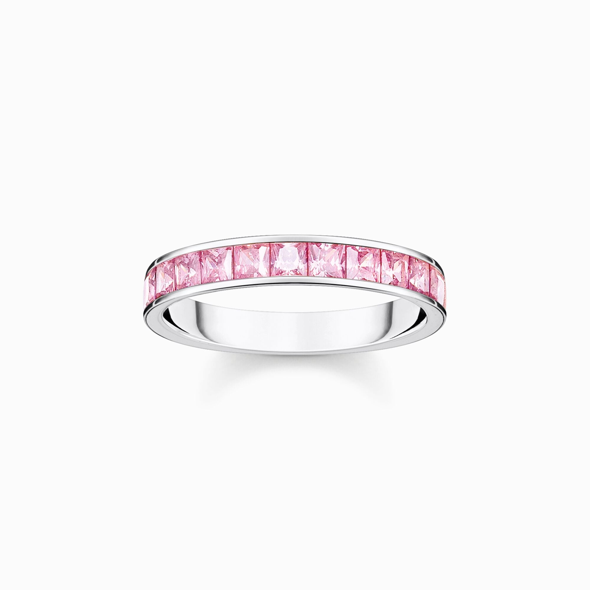 Thomas Sabo Sterling Silver Pave Pink Stones Ring