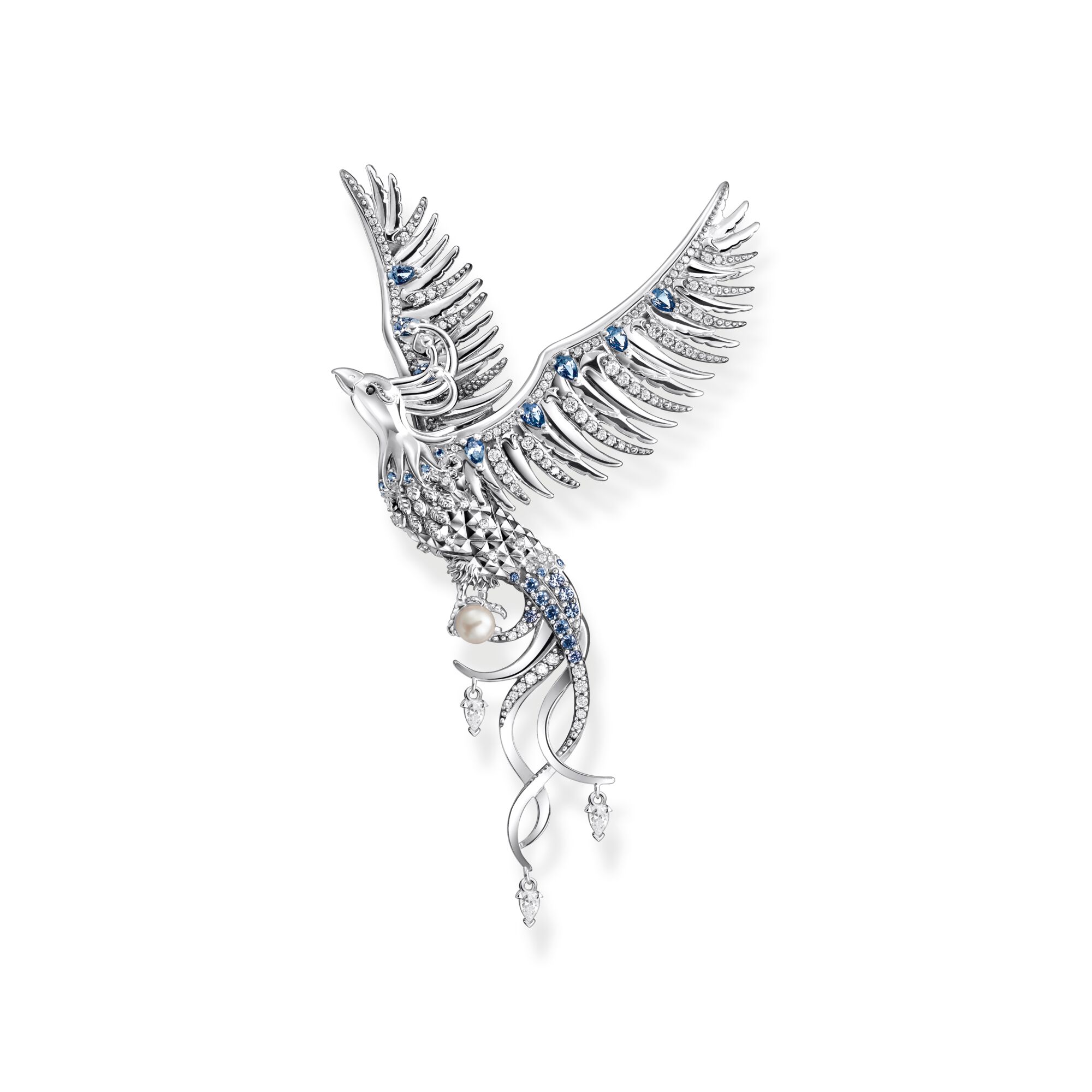 Thomas Sabo Sterling Silver Phoenix Blue Stones Pendant