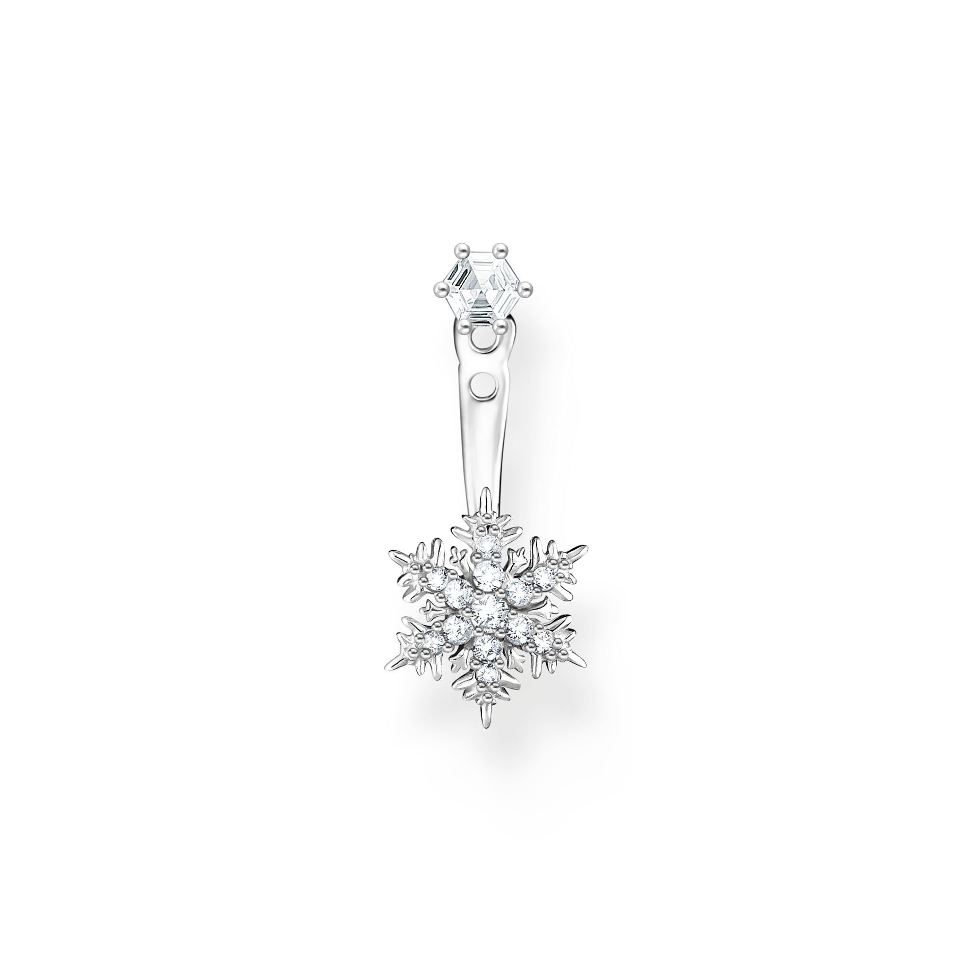 Thomas Sabo Sterling Silver Snowflake Single Stud Earring