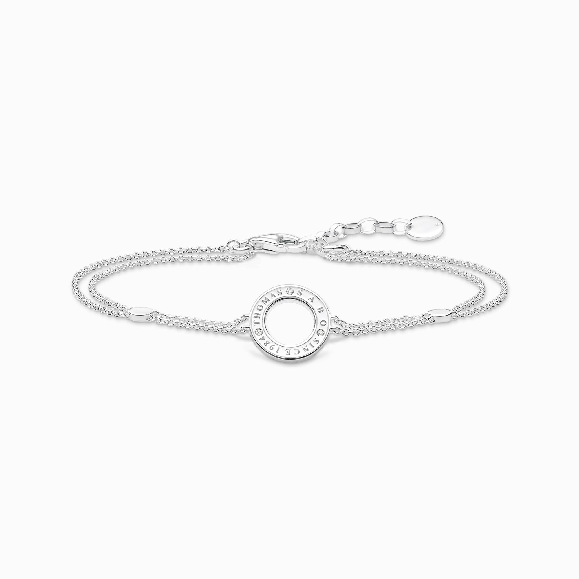 Thomas Sabo Sterling Silver White Stones Circle Bracelet