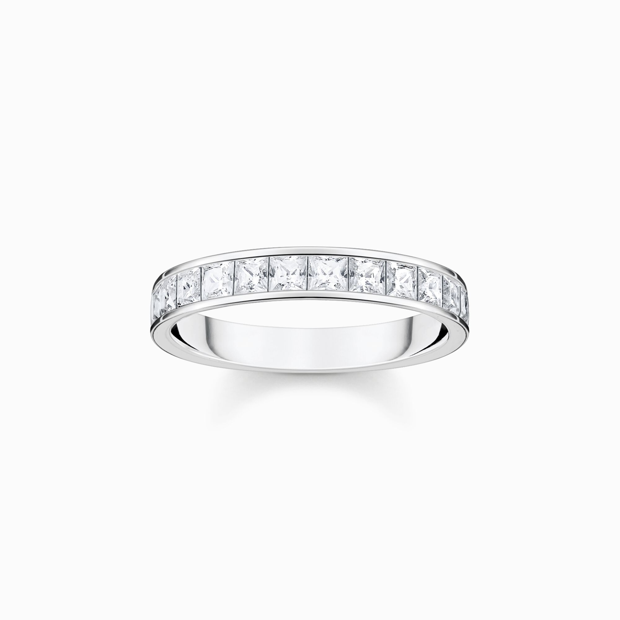 Thomas Sabo Sterling Silver White Stones Pave Ring