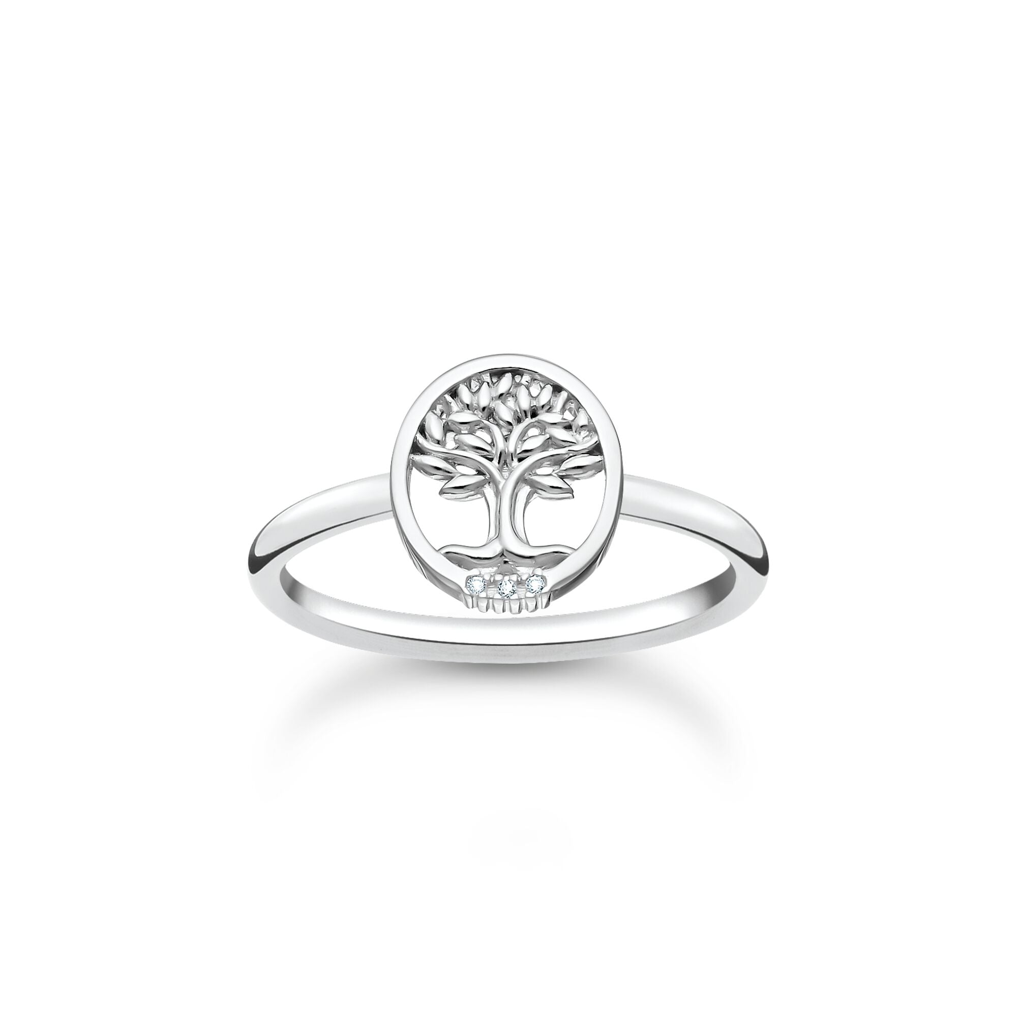 Thomas Sabo Tree of Love Sterling Silver White Stone Ring D