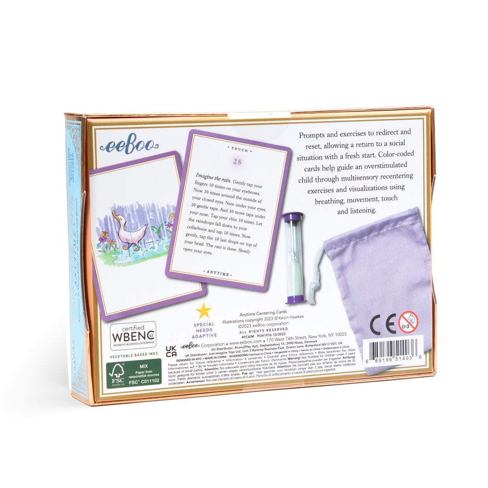 Anytime Centering Calming Cards for Children of All Ages by eeBoo | Gentle Parenting Skills | Special Needs Adaptable