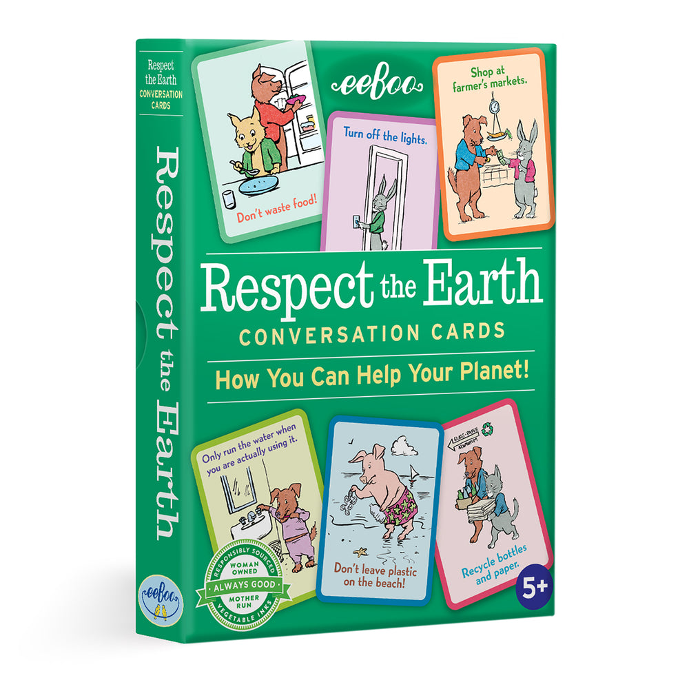 Respect The Earth Environmental Educational Flash Cards eeBoo for Kids Ages 5+