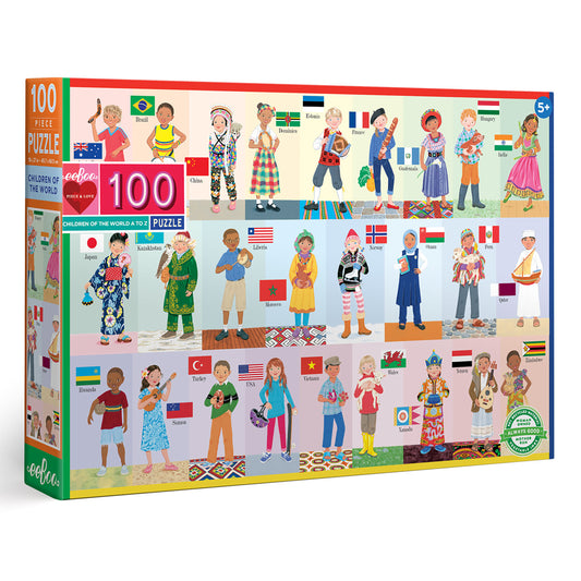 eeBoo 100 Piece Puzzle World Map