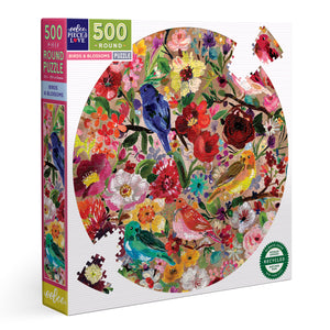 Birds & Blossoms 500 Piece Round Puzzle
