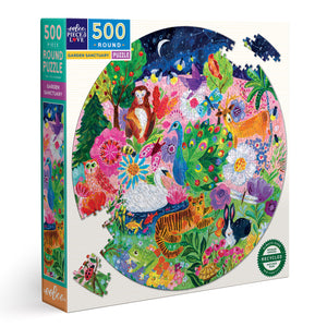 Garden Sanctuary 500 Piece Round Puzzle