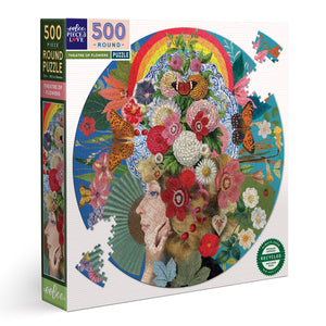 Theatre of Flowers 500 Piece Round Puzzle