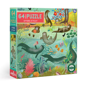 Otters at Play 64 Piece Puzzle