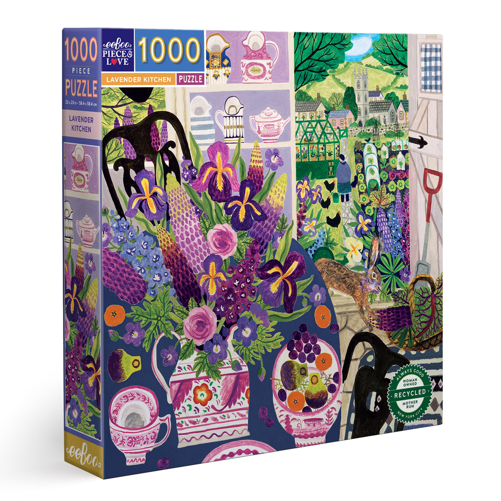 Lavender Kitchen 1000 Piece Jigsaw Puzzle | eeBoo Piece & Love Unique Gifts for Women