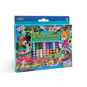 Woodland Friends 12 Double-Sided Biggie Color Pencils