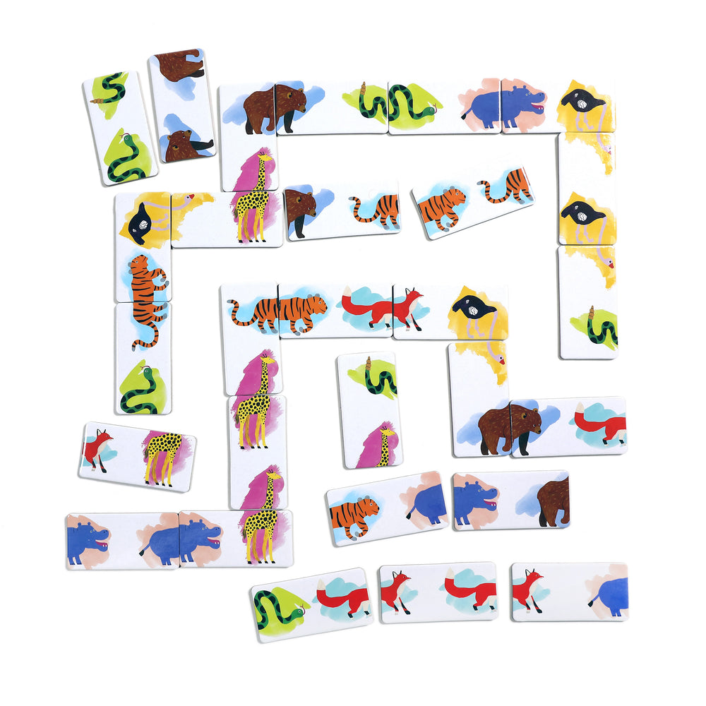 Animal Parade Head to Toe Dominoes eeBoo