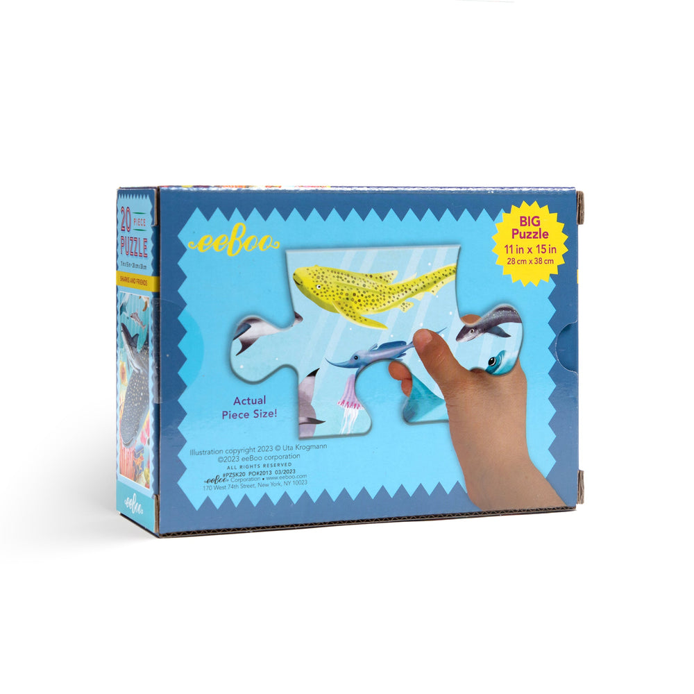 Sharks and Friends 20 Piece Puzzle | Unique Fun Gifts for Kids Ages 3+